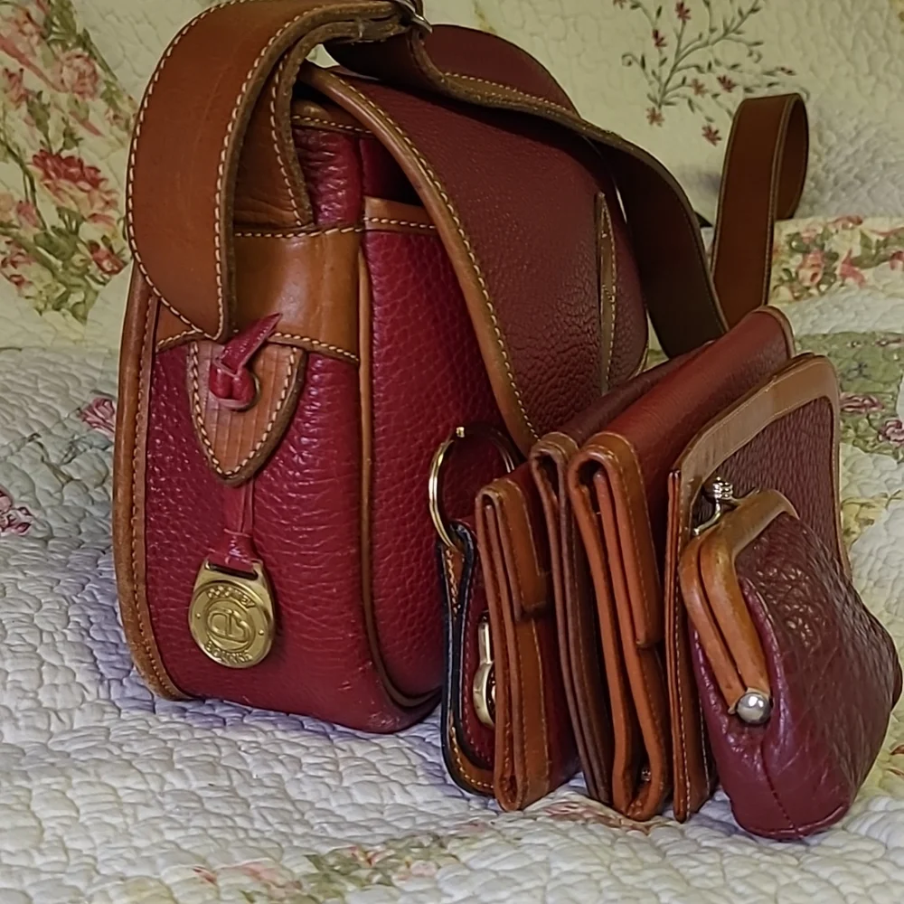 Vintage Dooney & Bourke AWL (Rare) Rose Satchel Bundle - Picture 3 of 17